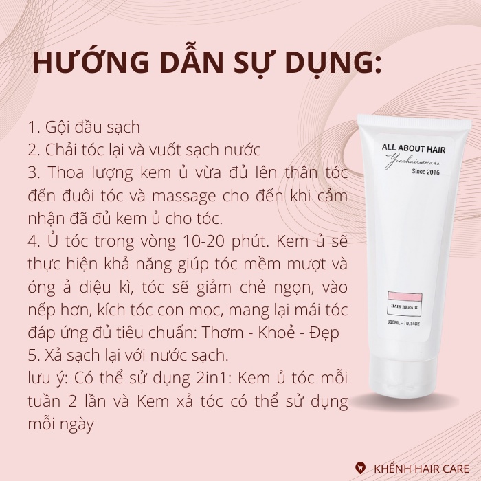 [ CHÍNH HÃNG] Kem ủ tóc Hair Repair Phục Hồi Hư Tổn+ QUÀ TẶNG