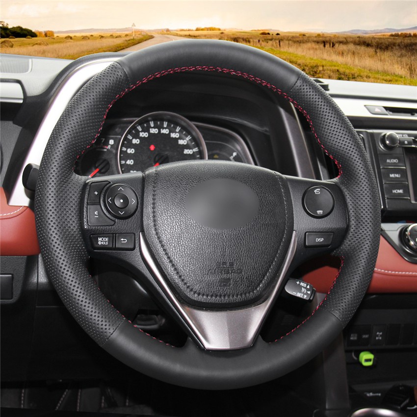Bọc vô lăng xe Toyota Vios 2019->2020 & Corola Altis 2013->2019 loại tự khâu tại nhà bằng da nappa công nghiệp cao cấp