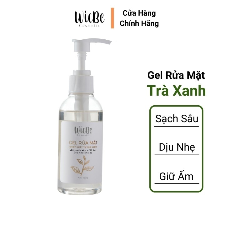 Sữa rửa mặt dạng gel Wicbe cho da nhạy cảm da khô trà xanh 150g