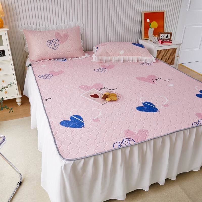 Chiếu Điều Hòa Cao Su Non Tencel Họa Tiết Công Chúa Có Viền Bèo 5D, Hàng Cao Cấp 1m6, 1m8, 2m, 2m2