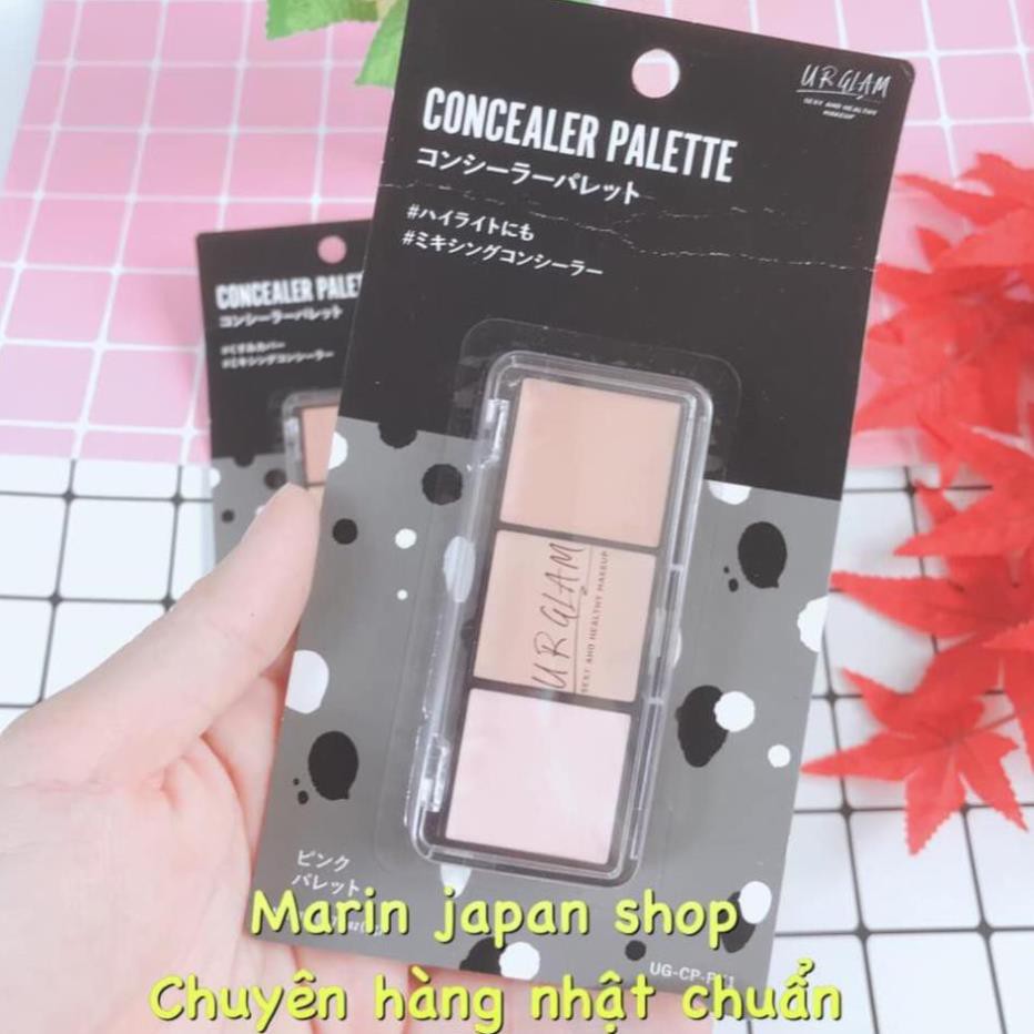 (Hàng Nhật Bản) Thanh che khuyết điểm 3 màu UR GLAM Concealer Palette nội địa Nhật Bản