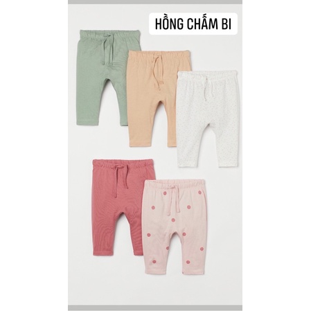 (sẵn) Set 5 quần bé trai bé gái HM Authentic