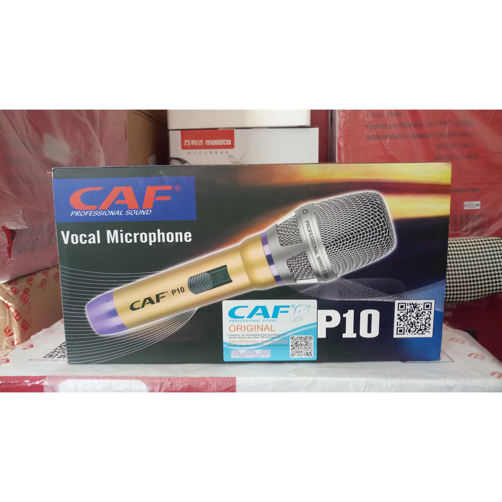 Micro Có Dây CAF P10 ( Tặng kèm tay chống lăn mic ) Hát Karaoke Chuyên Nghiệp Cam Kết Hàng Chính Hãng Hát Cực Hay