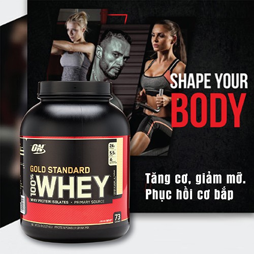 ON GOLD STANDARD  WHEY PROTEIN 5LBS - 2.27KG - Tăng cơ, giảm mỡ