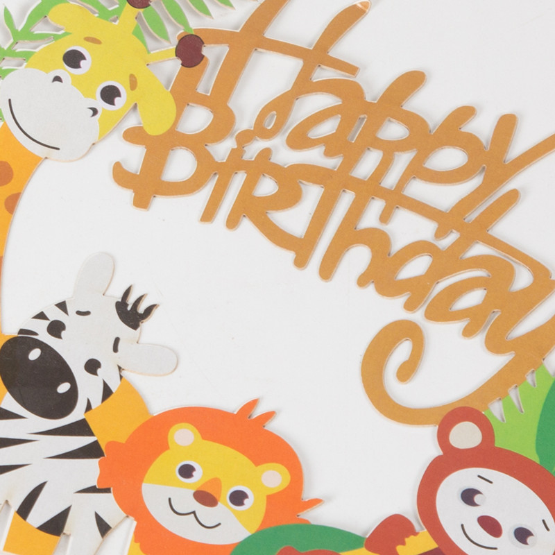 Phụ Kiện Trang Trí Bánh Cupcake Hình Động Vật Hoạt Hình Dễ Thương