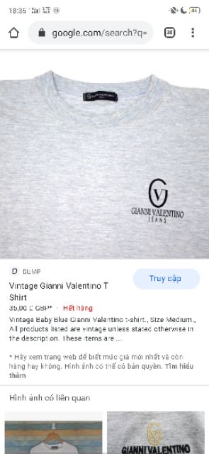 Áo thun gianni vanlentino real authentic chính hãng áo phông nam nữ unisex
