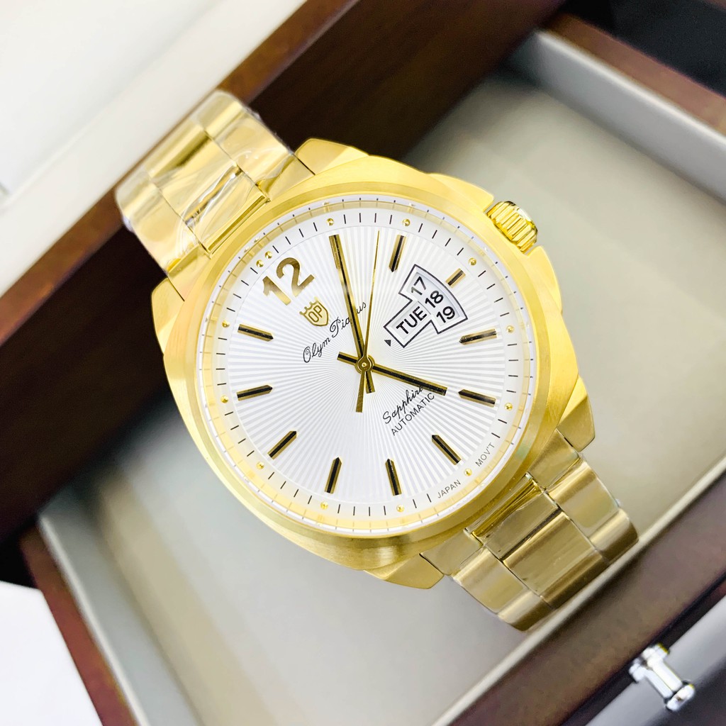 Đồng hồ nam Olym Pianus OP9935-56AMK-T Máy cơ Kính Sapphire