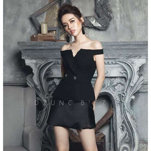 Áo váy kiểu vest vai ngang váy ngắn VL54