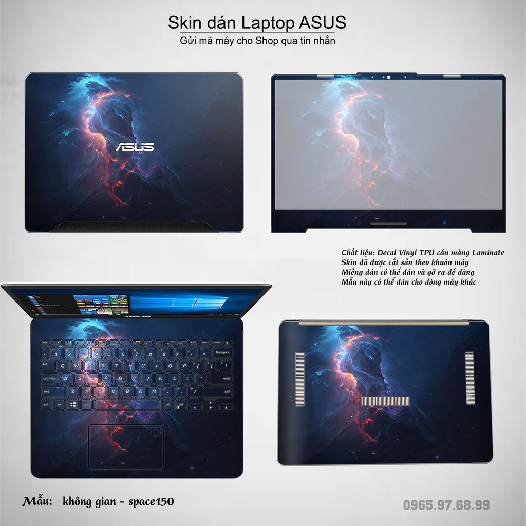 Skin dán Laptop Asus in hình không gian _nhiều mẫu 25 (inbox mã máy cho Shop)