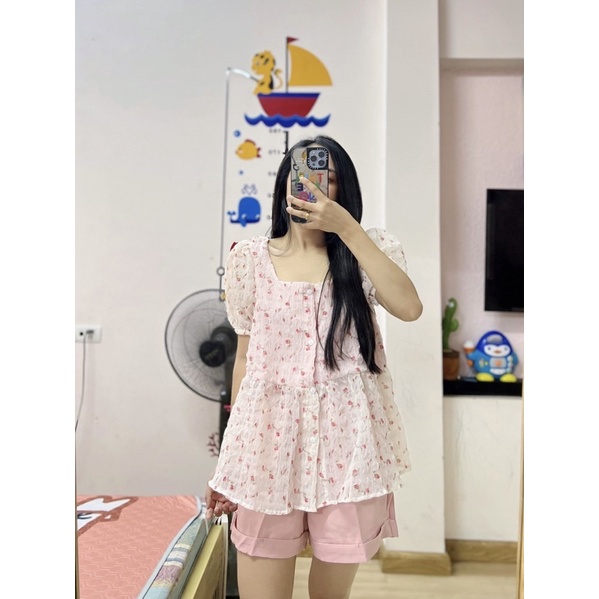 Set áo hoa nhí kèm quần