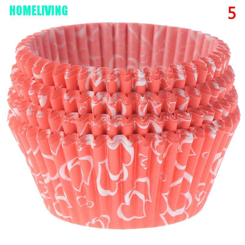 Set 100 giấy lót bánh cupcake dùng một lần họa tiết xinh xắn dễ thương