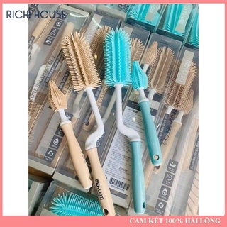 Set cọ rửa bình sữa silicon moyuum - dễ vệ sinh, rửa bình sữa
