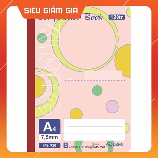 Sổ may dán gáy Klong A4 - 120 trang; Ms 928 - sỉ ib