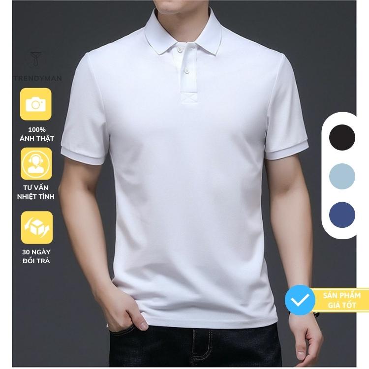 Áo phông nam cổ bẻ ngắn tay Trendyman cao cấp : Chất thun cá sấu cotton 100% co giãn cực mềm mịn mát