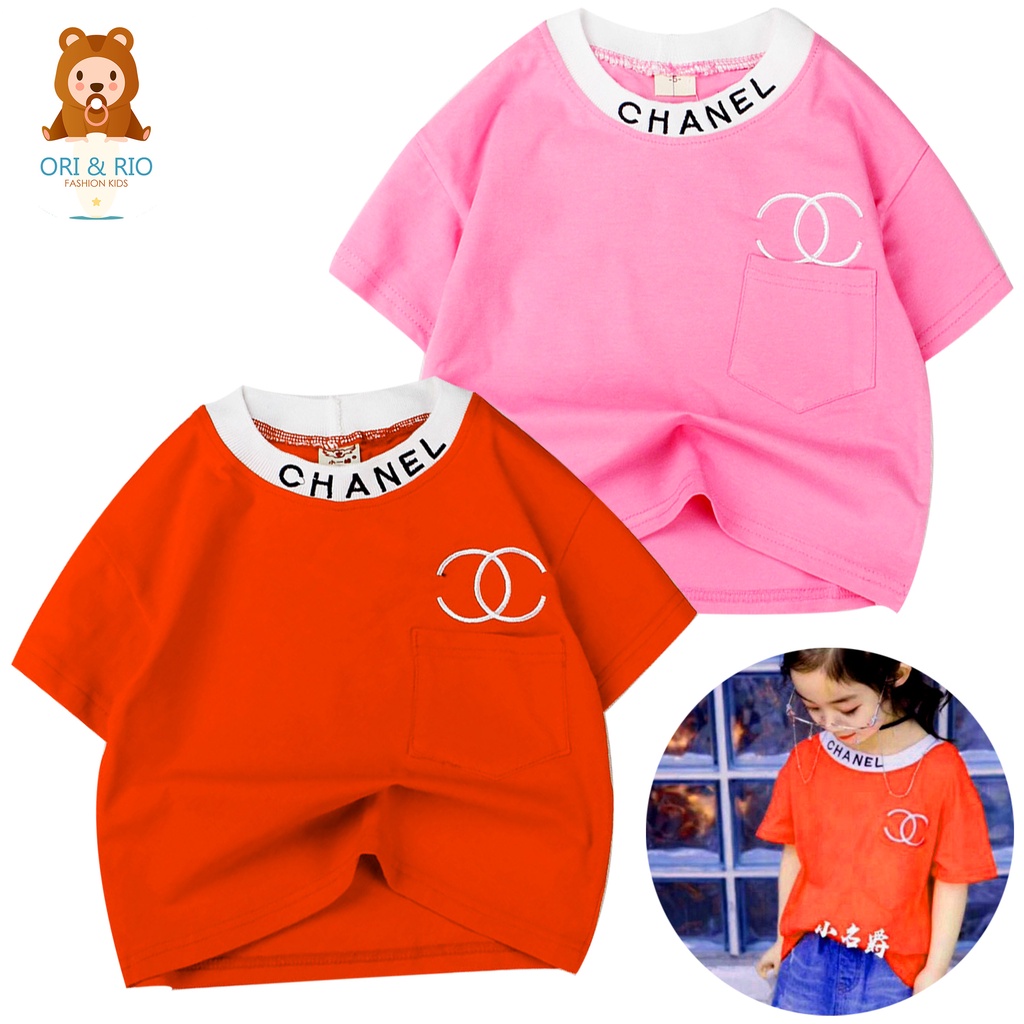 Áo thun bé gái croptop thêu chữ HANE cho bé gái 2 đến 5 tuổi từ 10 đến 20 kg 02593-02594