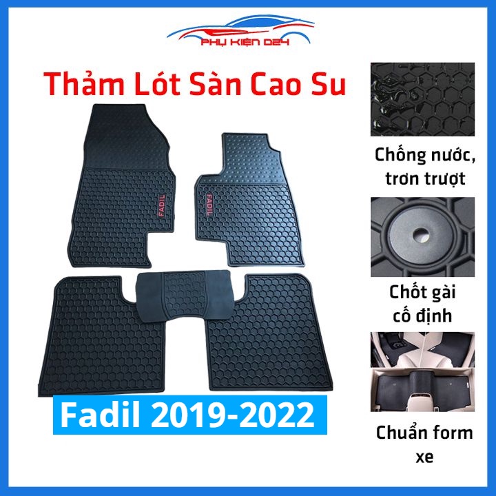Lót sàn ô tô cao su Fadil 2019-2020-2021-2022-2023 không mùi chống trơn trượt