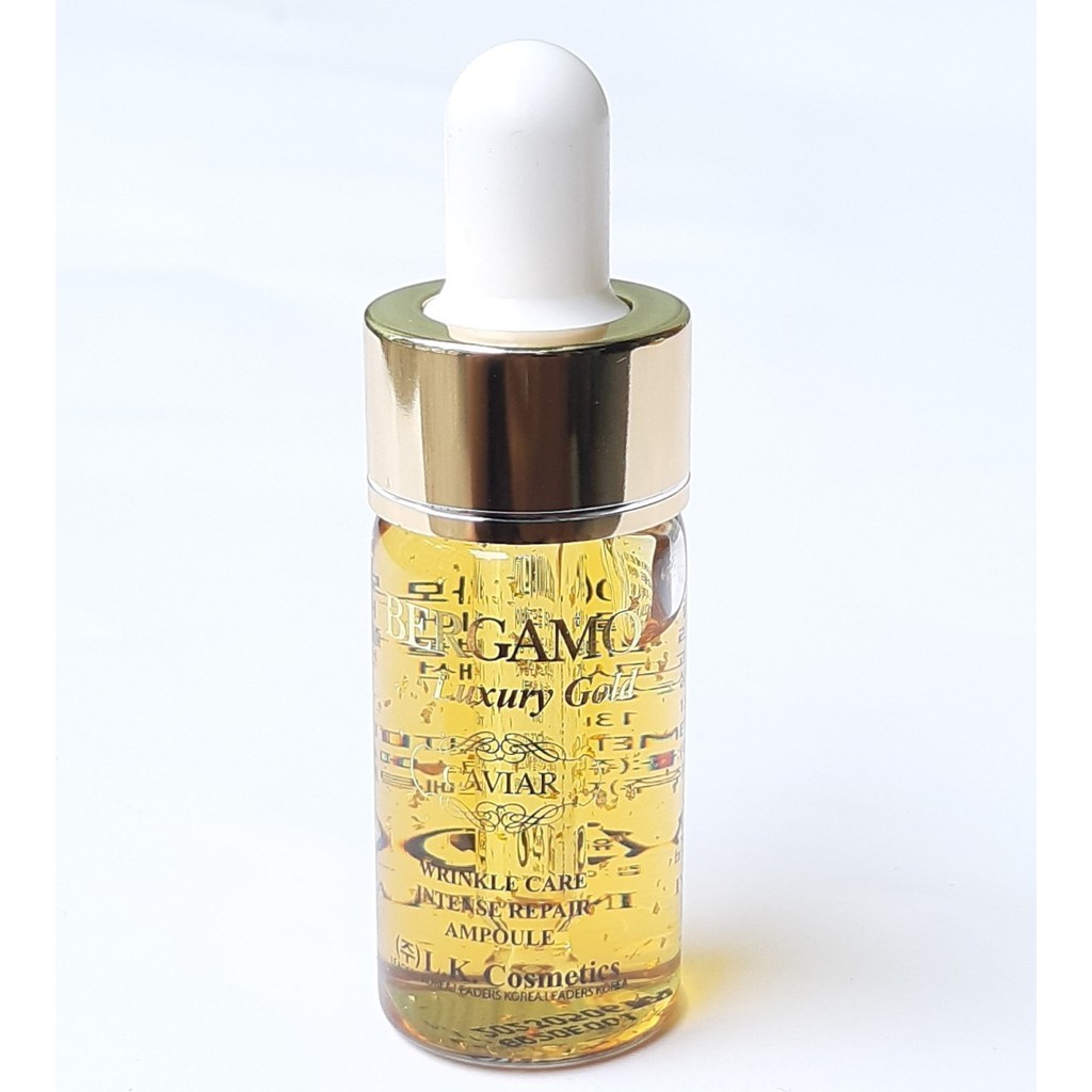 1 chai Serum Bergamo Luxury Gold Caviar se khít các lỗ chân lông Hàn Quốc (chai vàng đậm)