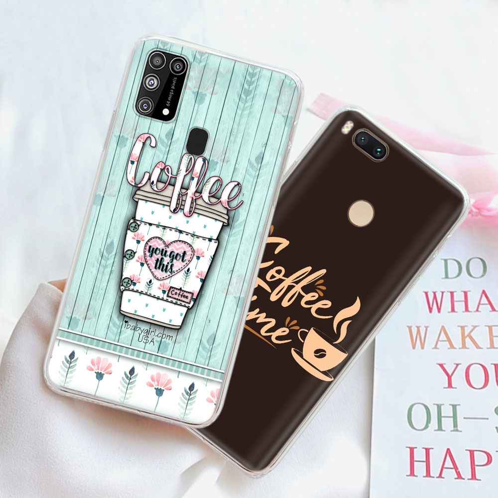 Ốp Điện Thoại Mềm Trong Suốt Họa Tiết Cà Phê Cho LG Q52 K52 K62 K42 K30 K41S K51S K61 Q61 K71 K92 Q92 DV-52
