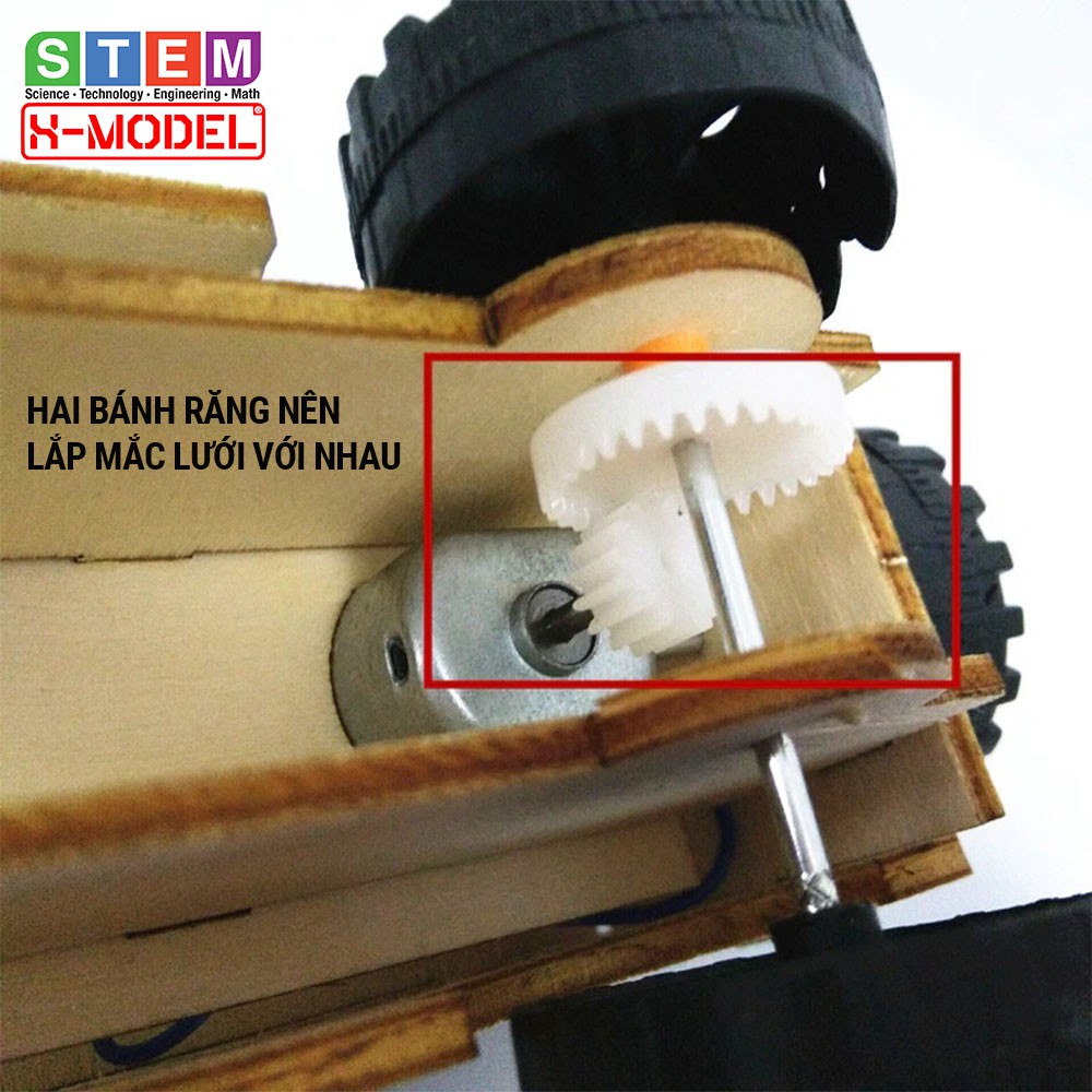 Xe ô tô đồ chơi lắp ráp bằng gỗ Bộ đồ chơi sáng tạo STEM ST72 chạy bằng pin cho bé X- MODEL Đồ chơi tự làm DIY|STEAM