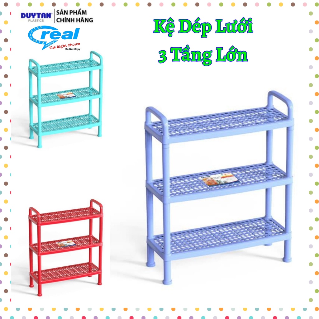 Kệ dép nhựa duy tân Lưới Lớn 3 TẦNG (N47 x R19 x C54 cm)