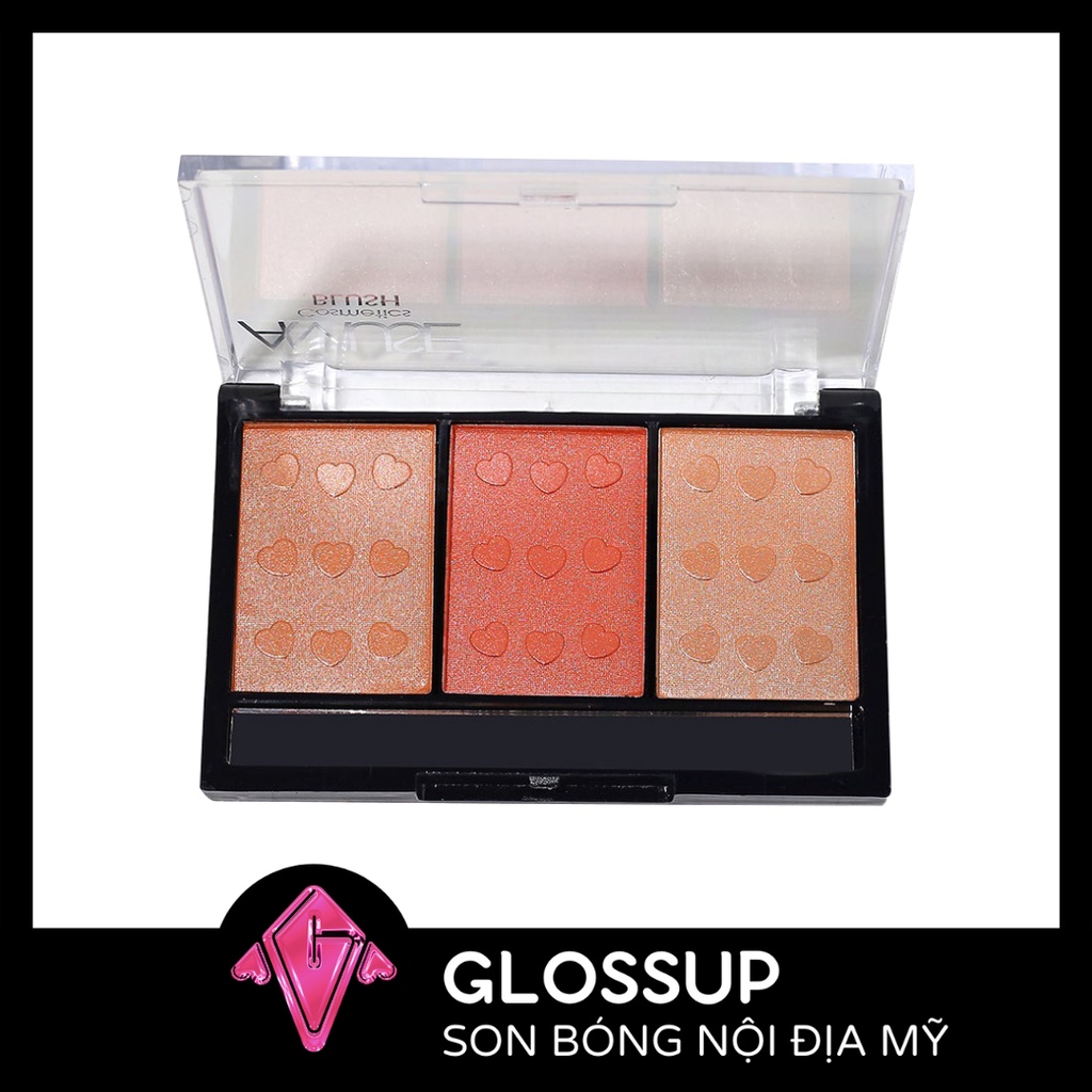 Má hồng AMUSE 3 Color Blush tự nhiên lâu trôi 10.5g