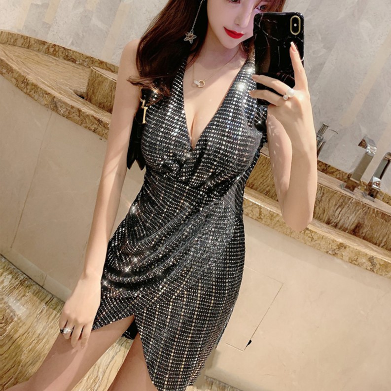 Đầm nữ dáng ôm Emilyshop họa tiết kim tuyến