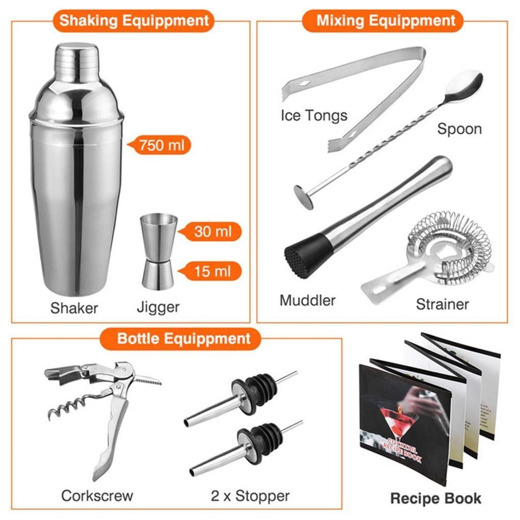 Bộ Giá Đỡ Bình Lắc Cocktail Bằng Gỗ Dành Cho Bartender