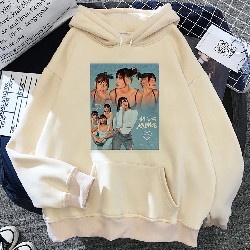 Áo hoodie Aitana nữ cỡ lớn hip hop nữ áo chui đầu dạo phố