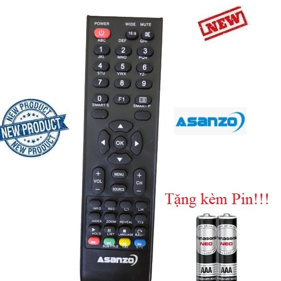 Điều khiển tivi Asanzo các dòng Asanzo LED/LCD Smart TV- Hàng tốt