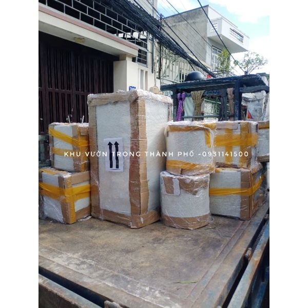 Chậu xi măng đá mài chữ nhật 60x30x30cm , chậu xi măng đá mài trồng cây