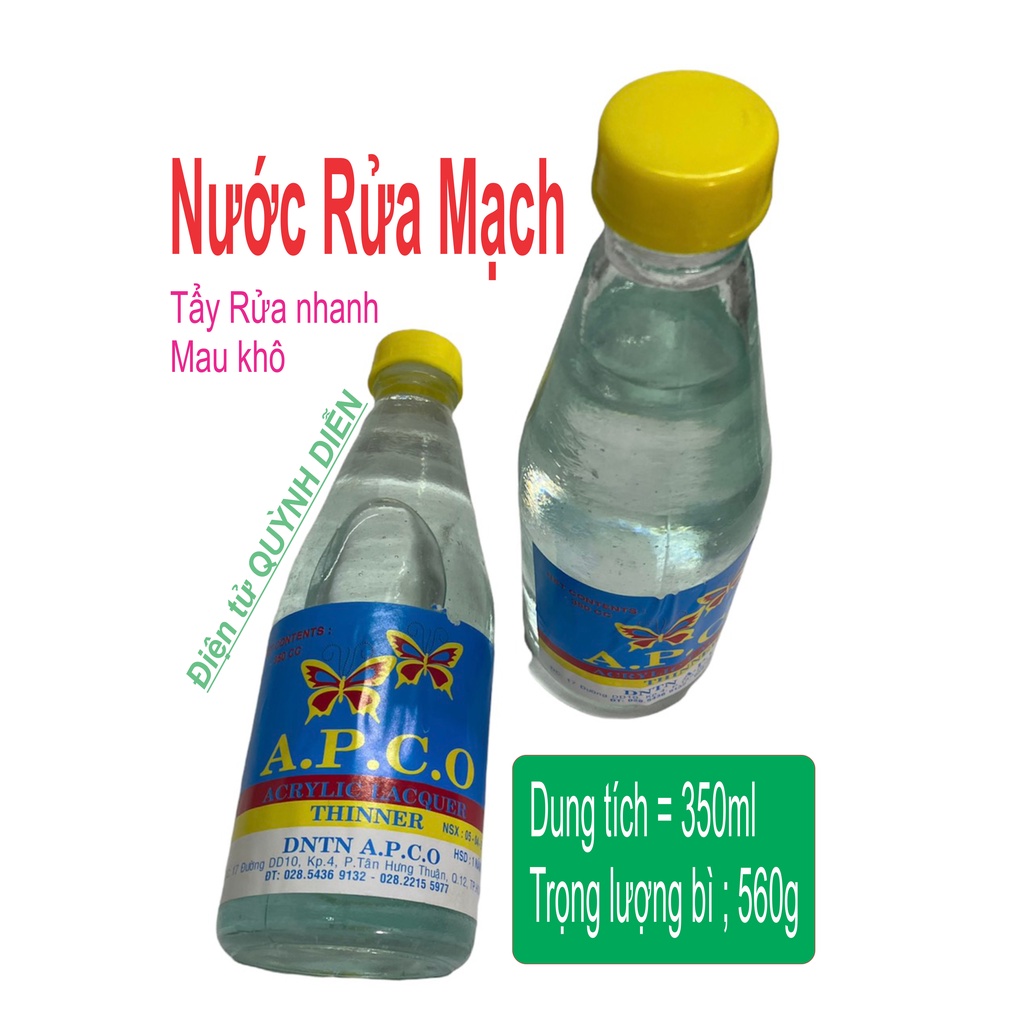 Nước rửa mạch main điện tử 350ml Axeton - linh kiện điện tử QUỲNH DIỄN