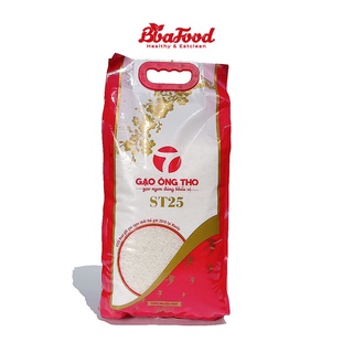 Gạo st25 chính hãng gạo ông thọ chuẩn vùng lúa tôm sóc trăng, túi 5kg cơm thơm mềm dẻo và có vị ngọt - bbafood