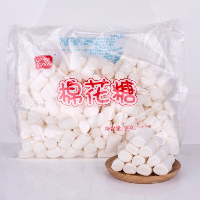 [XẢ KHO]Kẹo marshmallow, nougat 500g,1000g trắng, hình dáng, làm kẹo hạnh phúc, kẹo bông gòn, bấc mề
