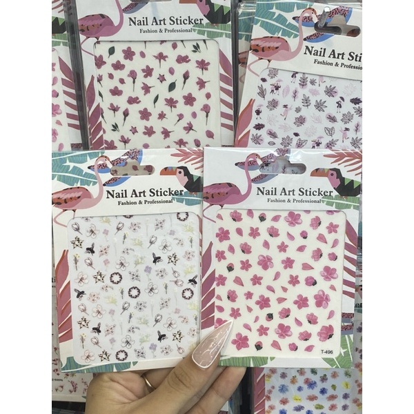 Sticker trang trí hoạ tiết hoa  ( ib shop chọn mẫu)