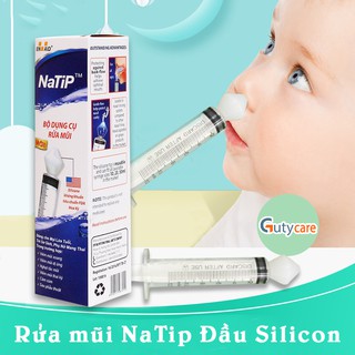 Dụng Cụ Rửa Mũi Natip đầu silicon vệ sinh mũi hiệu quả - chất liệu an toàn kháng khuẩn
