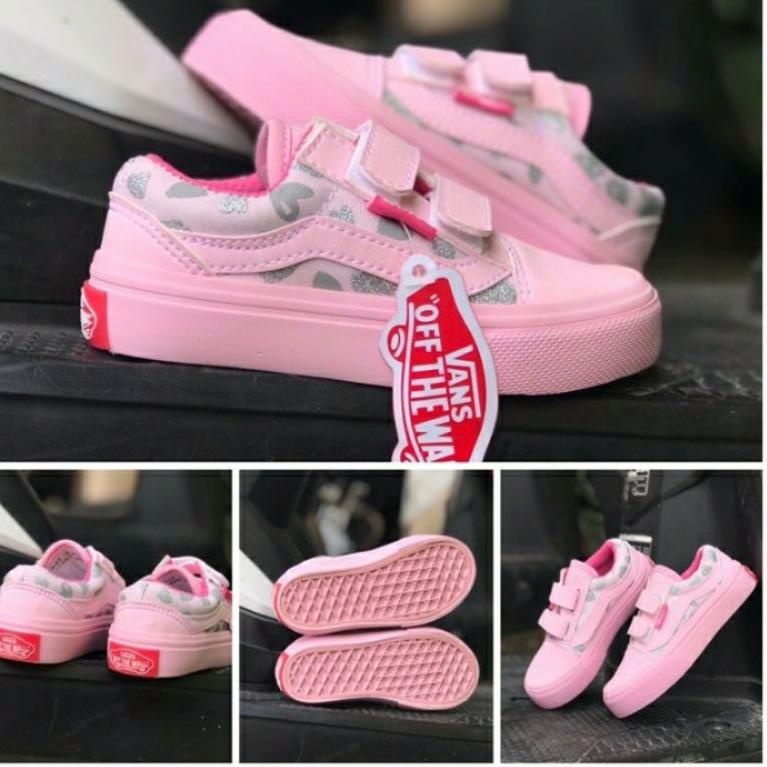 VANS Giày bata màu hồng Qfo-65 thời trang năng động cho bé