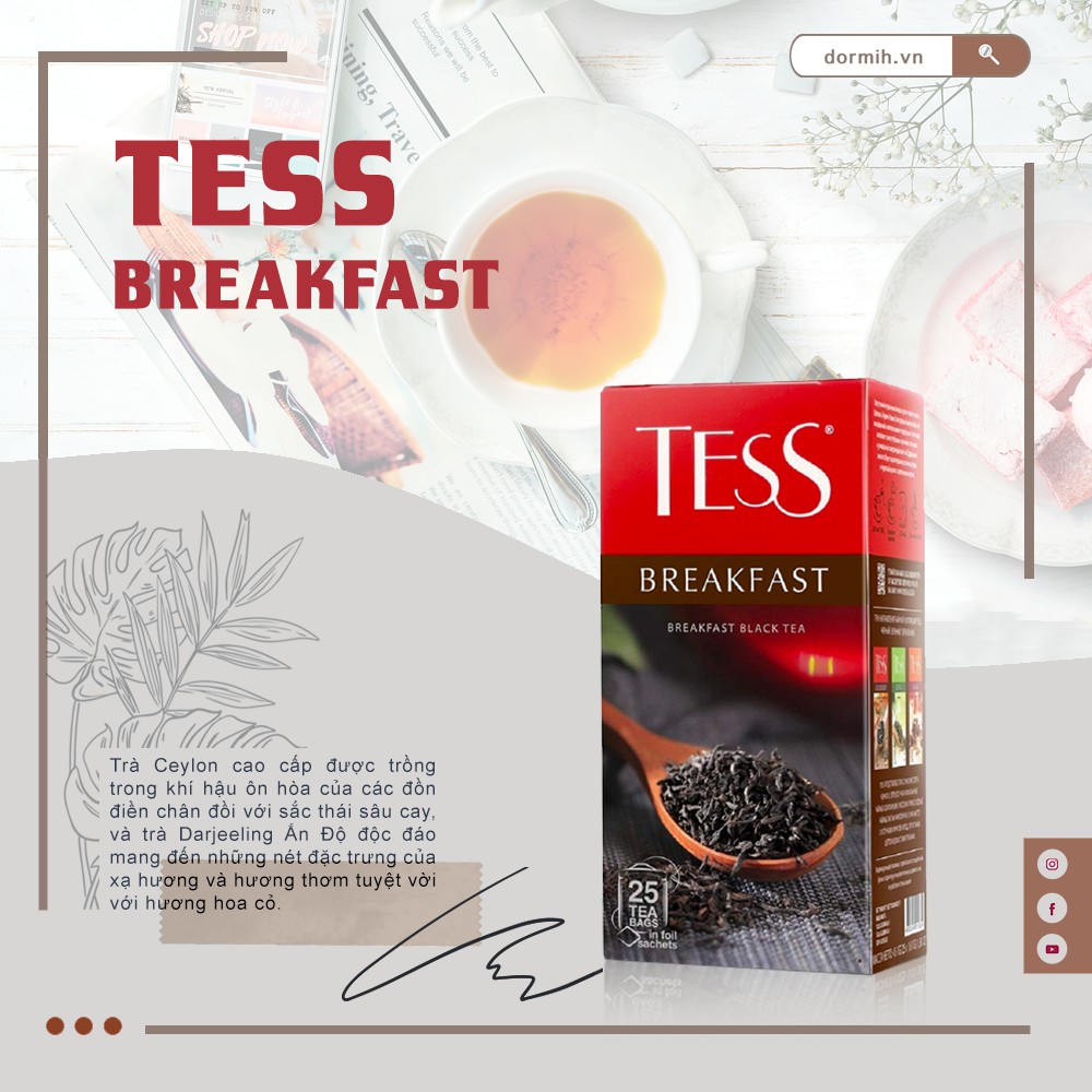 SET TRÀ English Breakfast | Mix các dòng trà điểm tâm kiểu Anh