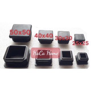 Nút nhựa đóng chân bàn ghế hình vuông nhiều kích thước 50x50mm,40x40mm,30x30mm,25x25mm; Nút bịt đầu ống nhôm ống sắt