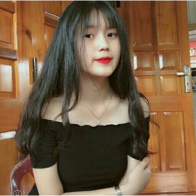 (Ảnh thật kèm video) Áo trễ vai thun gân chất bao đẹp (kèm video)