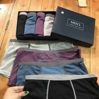 Hộp 4 quần sịp đùi thông hơi for men