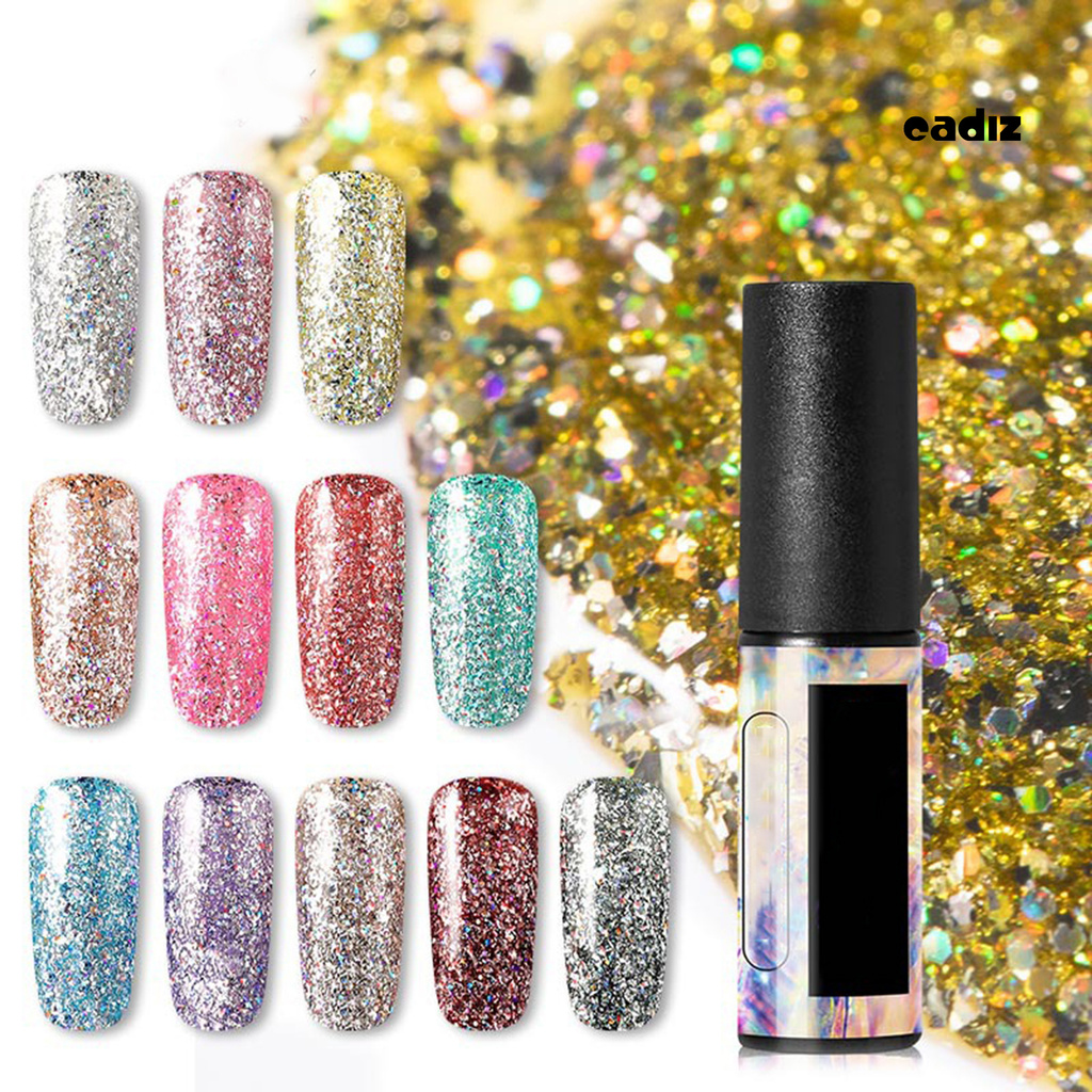 [Hàng mới về] Sơn Móng Tay Gel Kim Tuyến Lấp Lánh Trang Trí Móng Thời Trang Cho Nữ