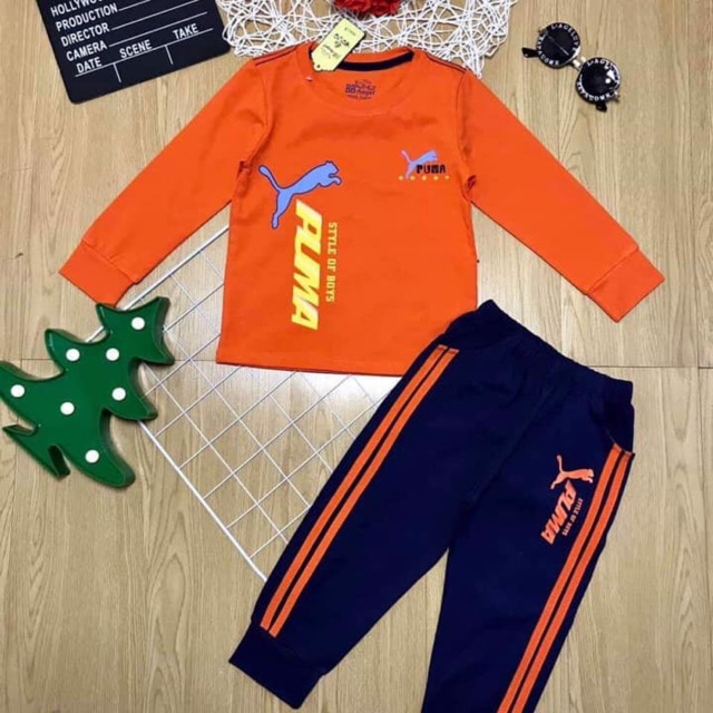 Bộ puma phong cach the thao hàng shop cho be