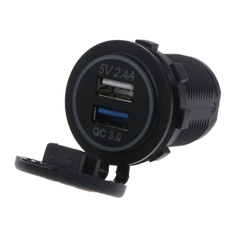 Tẩu Sạc Nhanh 3 Cổng USB 18W 0 Cổng Chuyên Dụng Cho Xe Hơi / Xe Máy / Tàu Thuyền