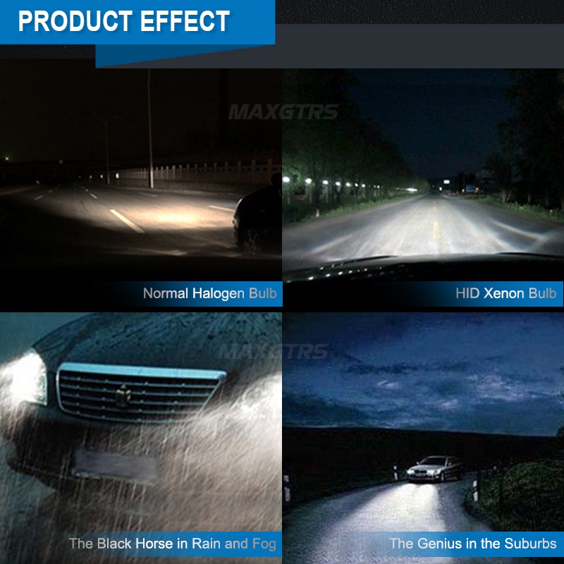 Set 2 đèn LED Xenon MAXGTRS HID 35W D1S D2S D2R D3S D4S D4R 4300K 4500K 5000K 5500K 6000K 8000K cho xe hơi