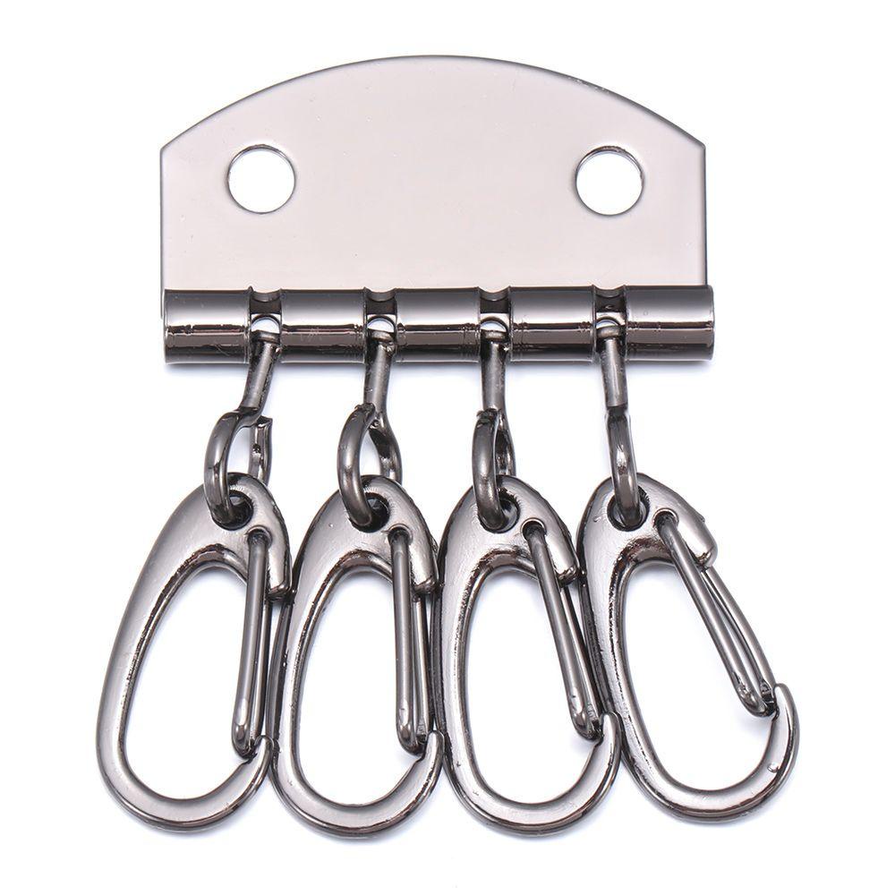 Set 4 Móc Khóa Kim Loại Phối Da Chất Lượng Cao