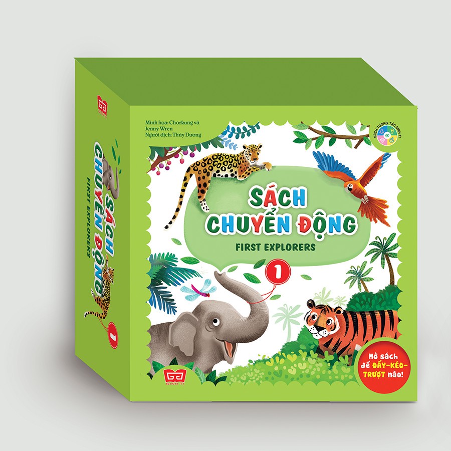 Hộp sách 1: sách chuyển động - First explorers