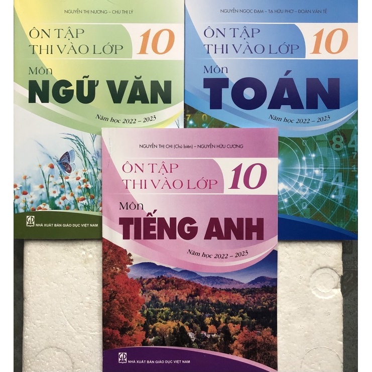 Sách - Combo Ôn tập thi vào lớp 10 Môn Văn, Toán, Tiếng Anh năm học 2022 - 2023