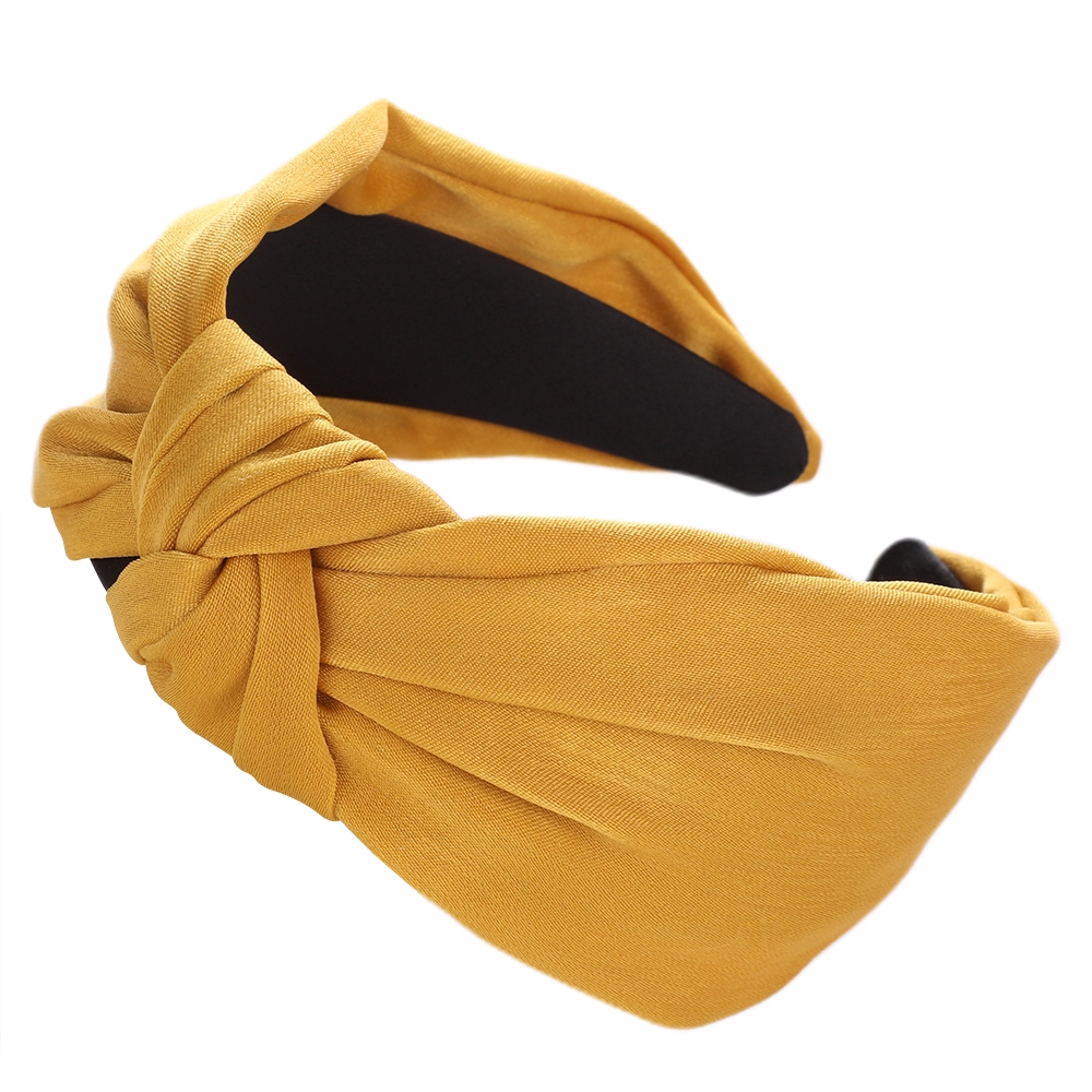 Băng đô cài tóc màu trơn thắt nút phong cách Hàn Quốc xinh xắn cho nữ