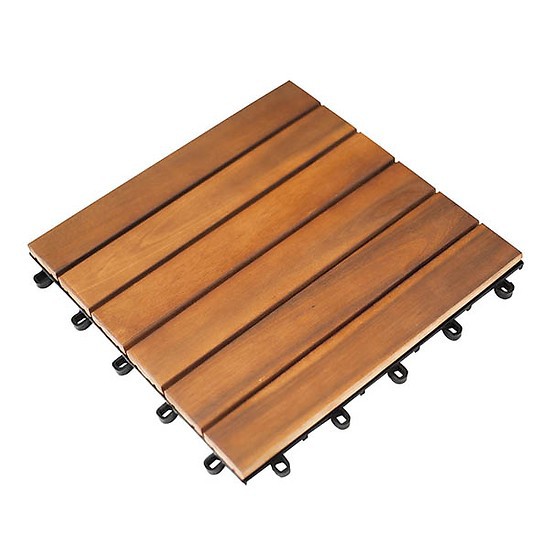 Sàn gỗ lót ban công (30x30x2.5cm, 1m2=11vỉ) - sàn gỗ vỉ nhựa ban công - sàn gỗ sân vườn - sàn gỗ ngoài trời - ikea