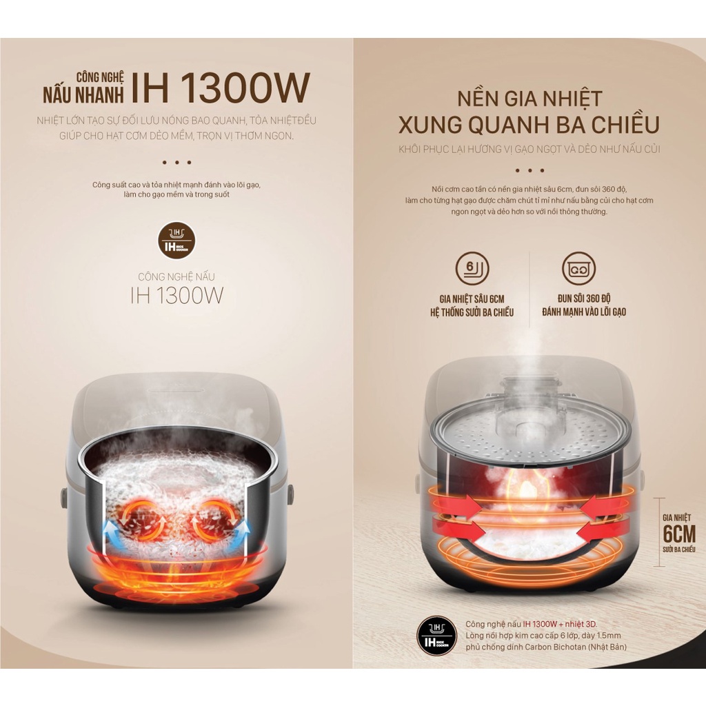Nồi cơm điện cao tần 1.5 lít Coex CR-3454A